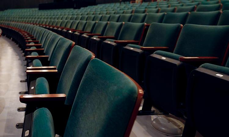 The Spartan green seats of Wharton Center's Great Hall. 