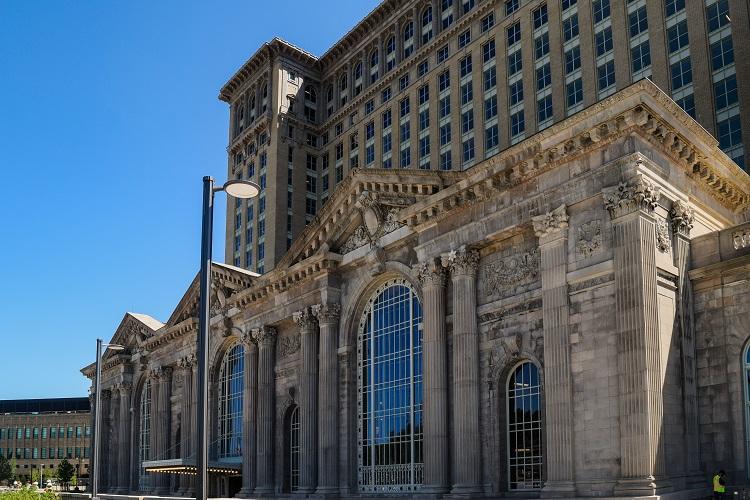 Exterior of Michigan Central Station